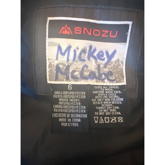 Snozu Kids Insulated Snow Bib Overalls Size 6 Black & Gray Winter - Picture 3 of 5